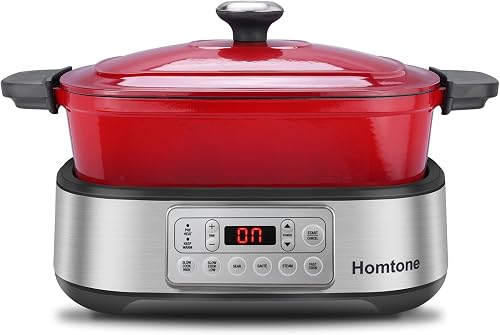 Mijoteuse électrique 6-en-1, 5,5L Multicuiseur Cocotte A Homtone