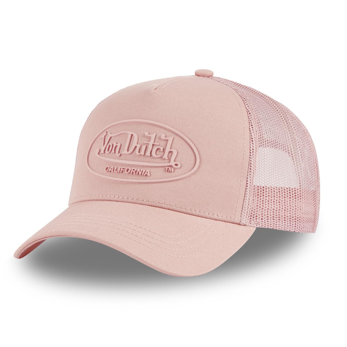 Von Dutch Men's & Women's Adjustable Cap, Logo Trucker Cap, pale pink, One Size