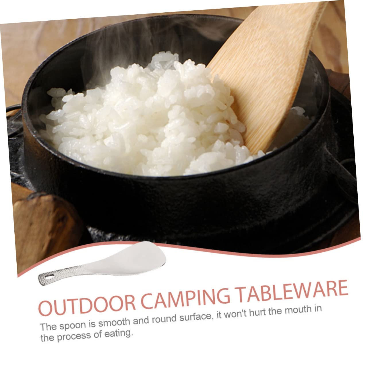 ibasenice 2 Stück Löffel für Camping Ultraleichtes Outdoor Besteck Tragbar für Suppe und mit Praktischem Griff und Einfachem Aufbewahrungssystem für Outdoor Aktivitäten