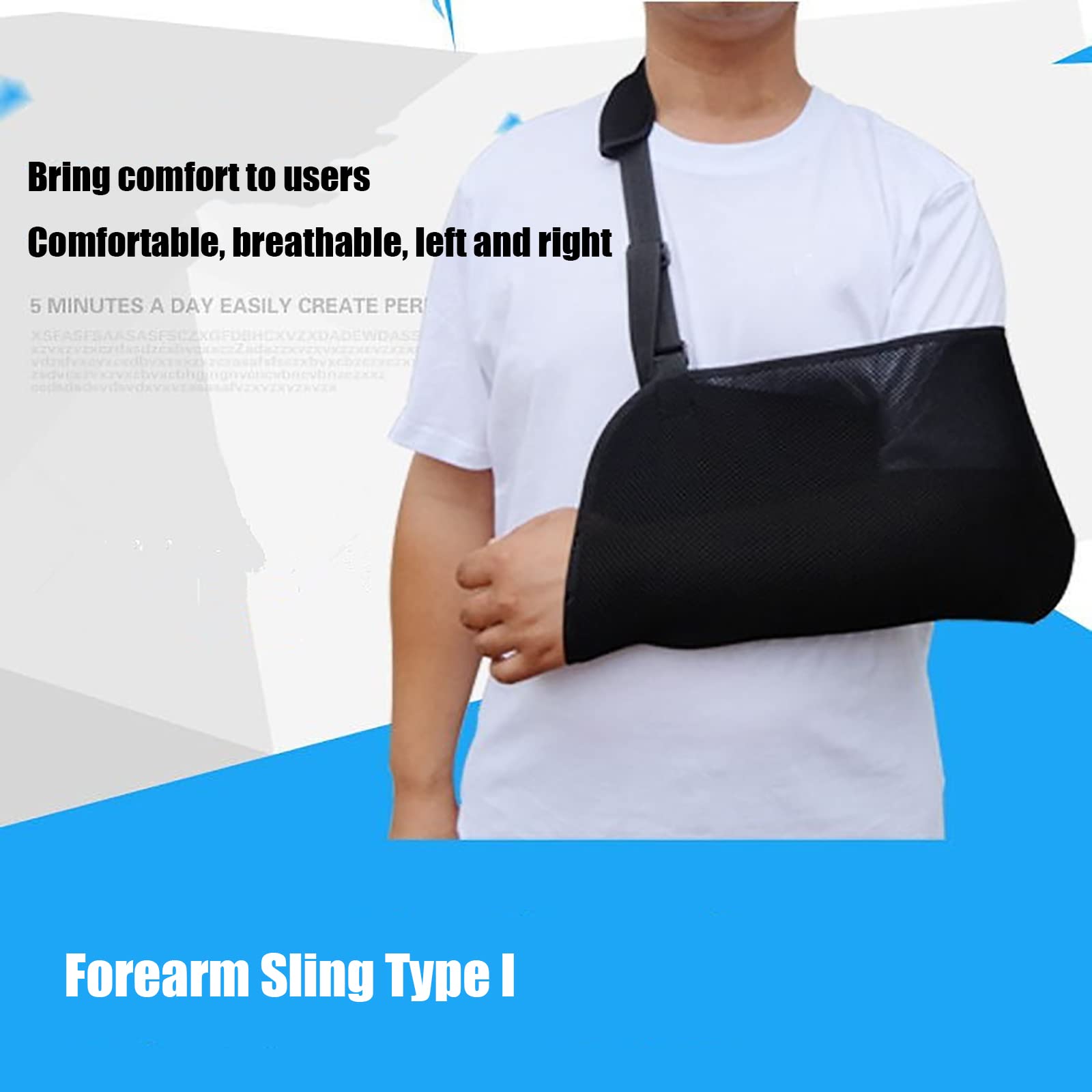 Cabestrillo para Brazo, con Malla Transpirable para Mujeres y Hombres, Cabestrillo para Hombro para muñeca Rota, Codo, Brazo, Hombro dislocado