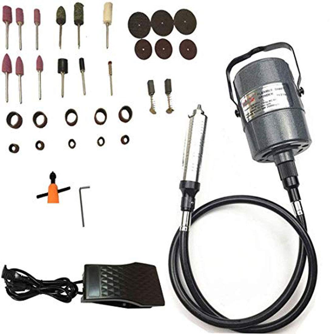 DIY Crafts Design No # 10, With Foot Pedal, 30 Pieces Flex Shaft Grinder Carver Rotary Tool Hanging Electric, Multi-Function Metalworking Tools, Foot Pedal Control (Design No # 10, With Foot Pedal) (B07N1Q5YWP) Amazon Price History, Amazon Price Tracker