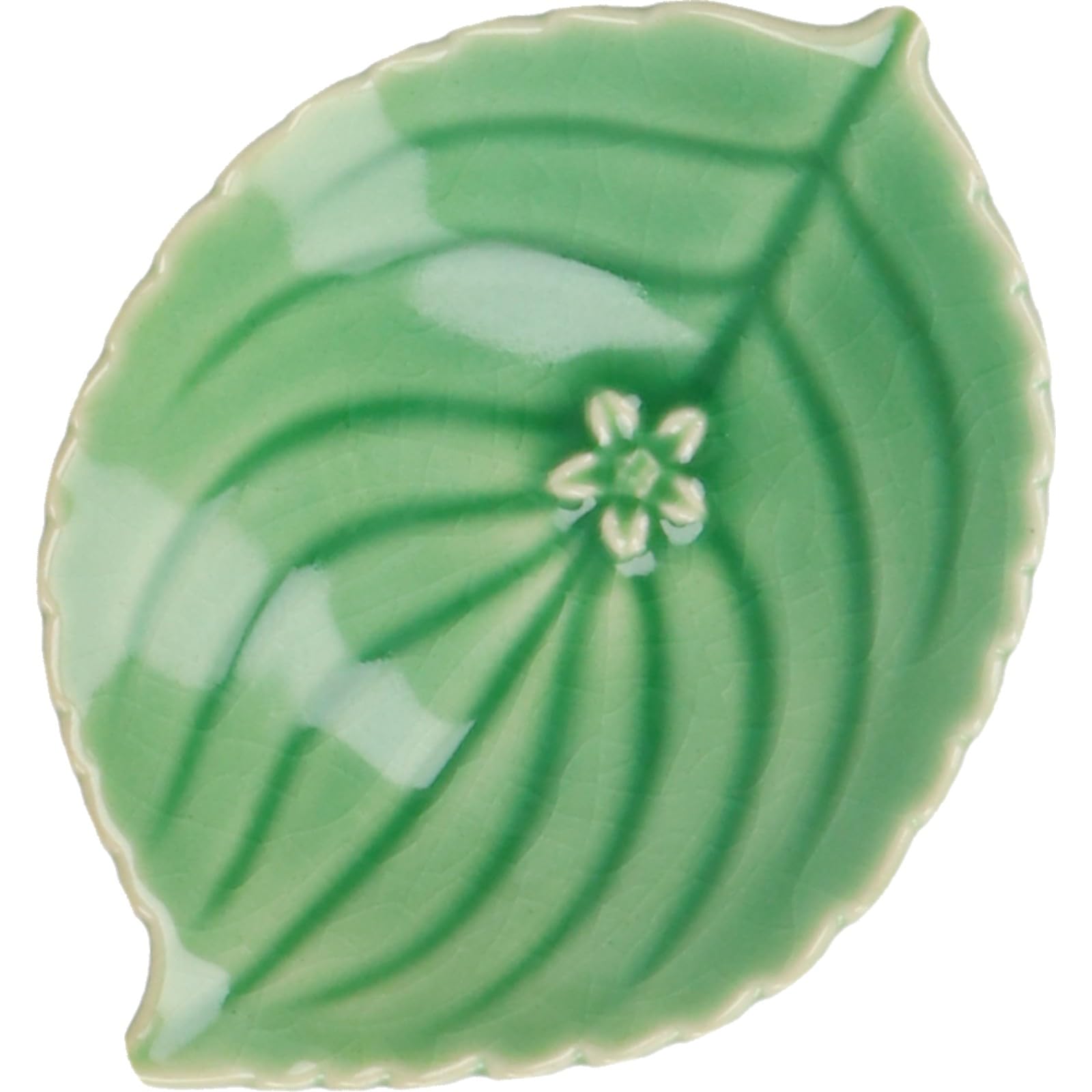aito Hanaikada Small Plate, Approx. 3.5 x 2.8 inches (9 x 7 cm), Green, Setoyaki, Microwave, Dishwasher Safe, Made in Japan : Home & Kitchen
