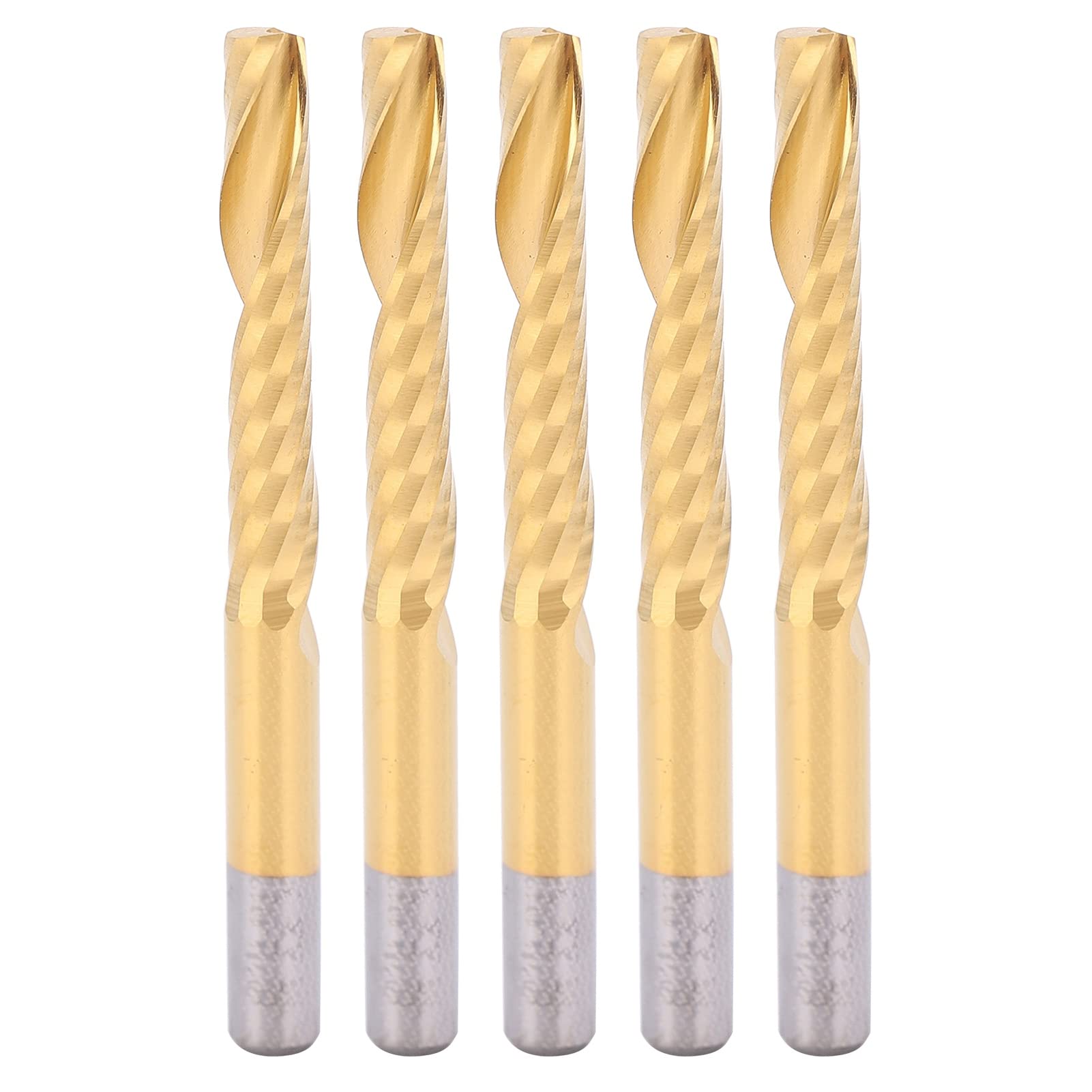 5 pz Frese a Spirale Set Fresa CNC Fresa di Precisione per Taglio di Alluminio Metalli Non Ferrosi 4mm X 25mm Acciaio ad Alta Velocità Placcato Blu