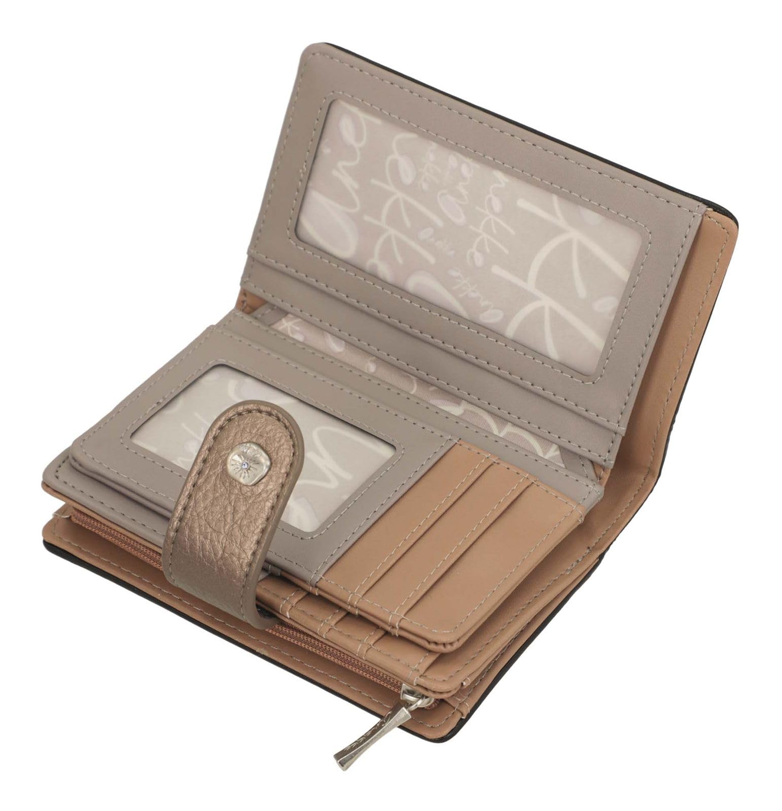 Billetero rígido mujer Anekke Sophia 42809-902 RFID con cremallera y lengüeta – compacto y seguro - Mujer