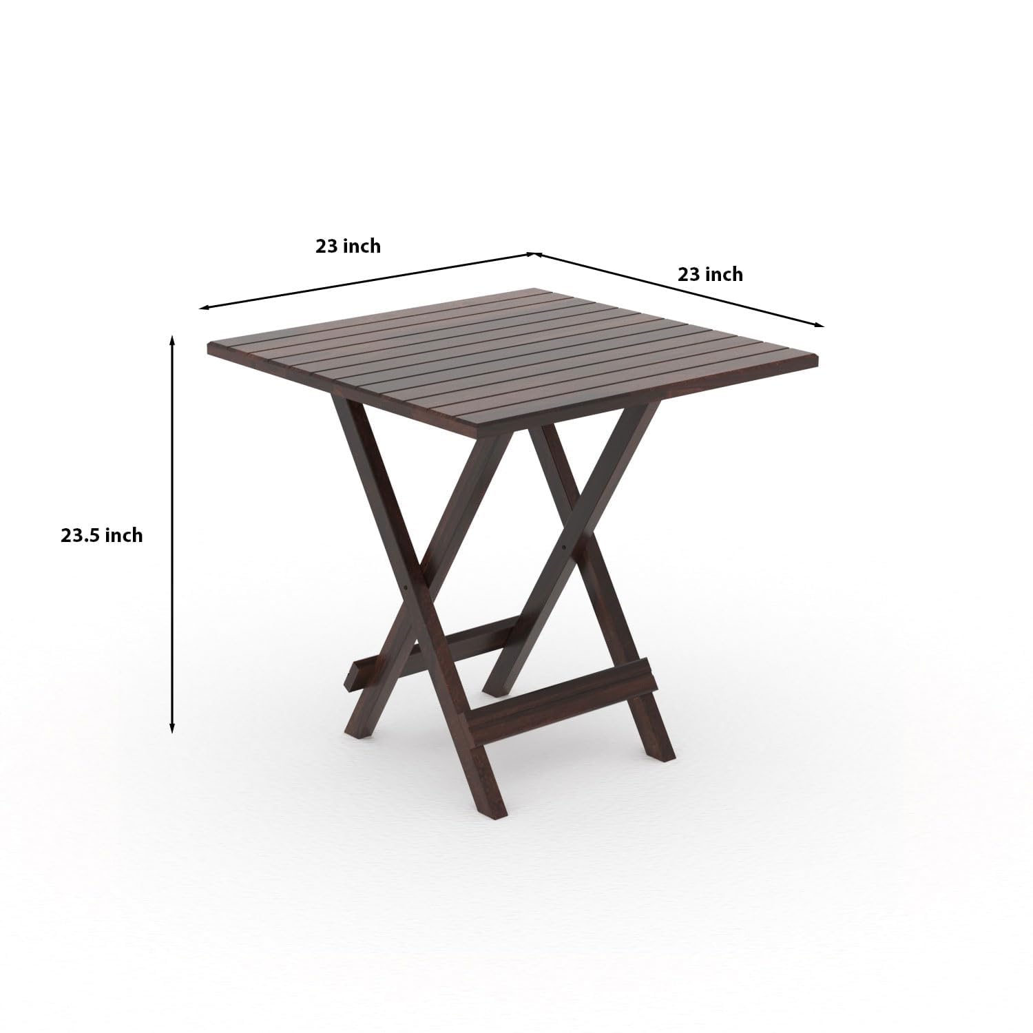 Furniture Foldable Wooden Coffee Table Stool for Home Garden Outdoor Living Room (Coffee Colour) 3