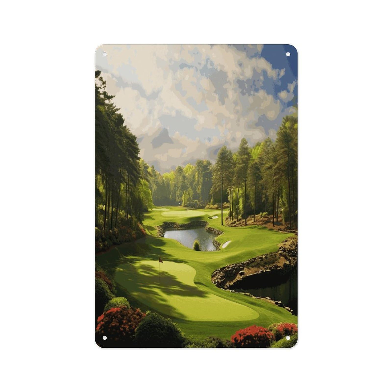 Fekiloot Style Golf Court Wall Decor Metal Signs Tin Signs Poster