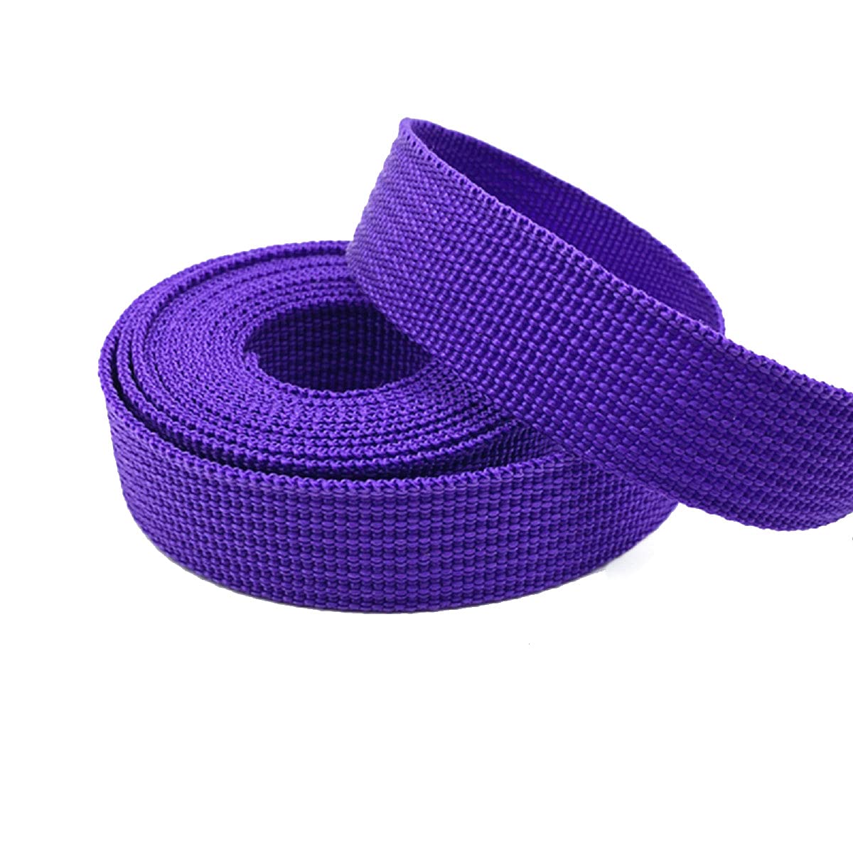 Yalulu 20 Meters 2cm-3.8cm Polypropylene Webbing Ribbon, Polypropylene Strap Canvas Ribbon Belt Bag Webbing Nylon Webbing Knapsack Strapping Sewing Bag Belt Accessories (Deep Purple, 3.8cm Width)