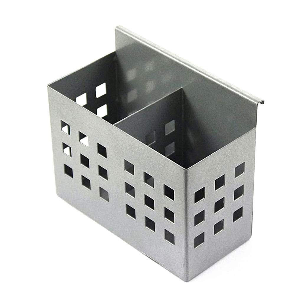 Portapenne in Metallo Resistente per Organizer da scrivania con 2 Scomparti Organizzatore di cancelleria da Tavolo di Grande capacità, portapenne