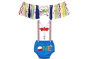 O-Fish-Ally First Birthday Boy Cake Smash Highchair Decorations