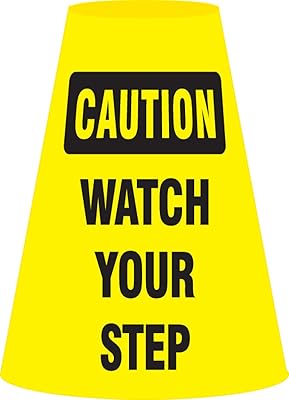 Accuform Signs FBC919E Vinyl Traffic Cone Cuff Sleeve, Legend