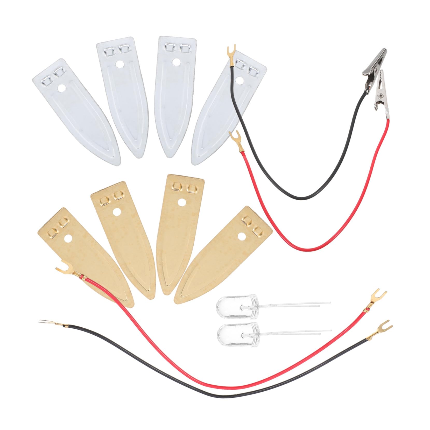 1 Set Battery Experiment Kit Experiment Tools Electrode Strips Copper Anode Fruit Battery Experiment Plates Anode for Zinc Plating Electrode Material Experiment Supplies ， SKISUNO