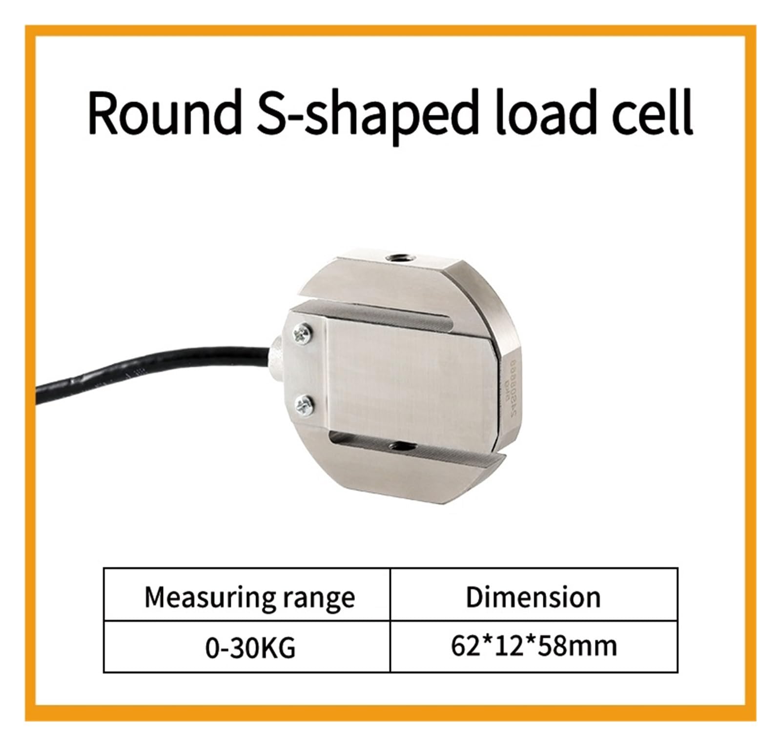 Cella di carico a trazione, bilancia a colonna tipo S, sensore peso a compressione, trave forza elettronica, pressione 3/5/10/20/30/50 kg(30KG)
