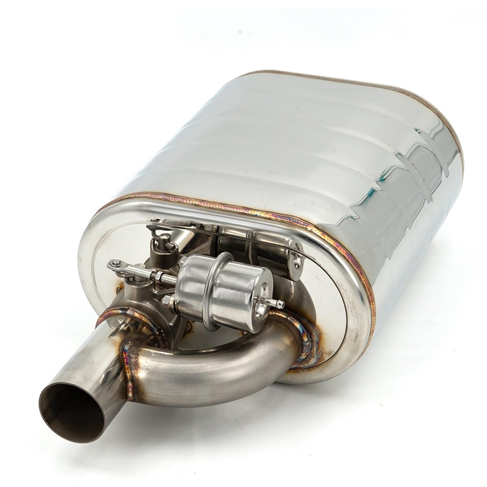 Car Silencer Uniwersalny układ wydechowy samochodu Tłumik z bezprzewodowym pilotem Zestaw rur wydechowych 51 63 76 MM(76MM Right Muffler)