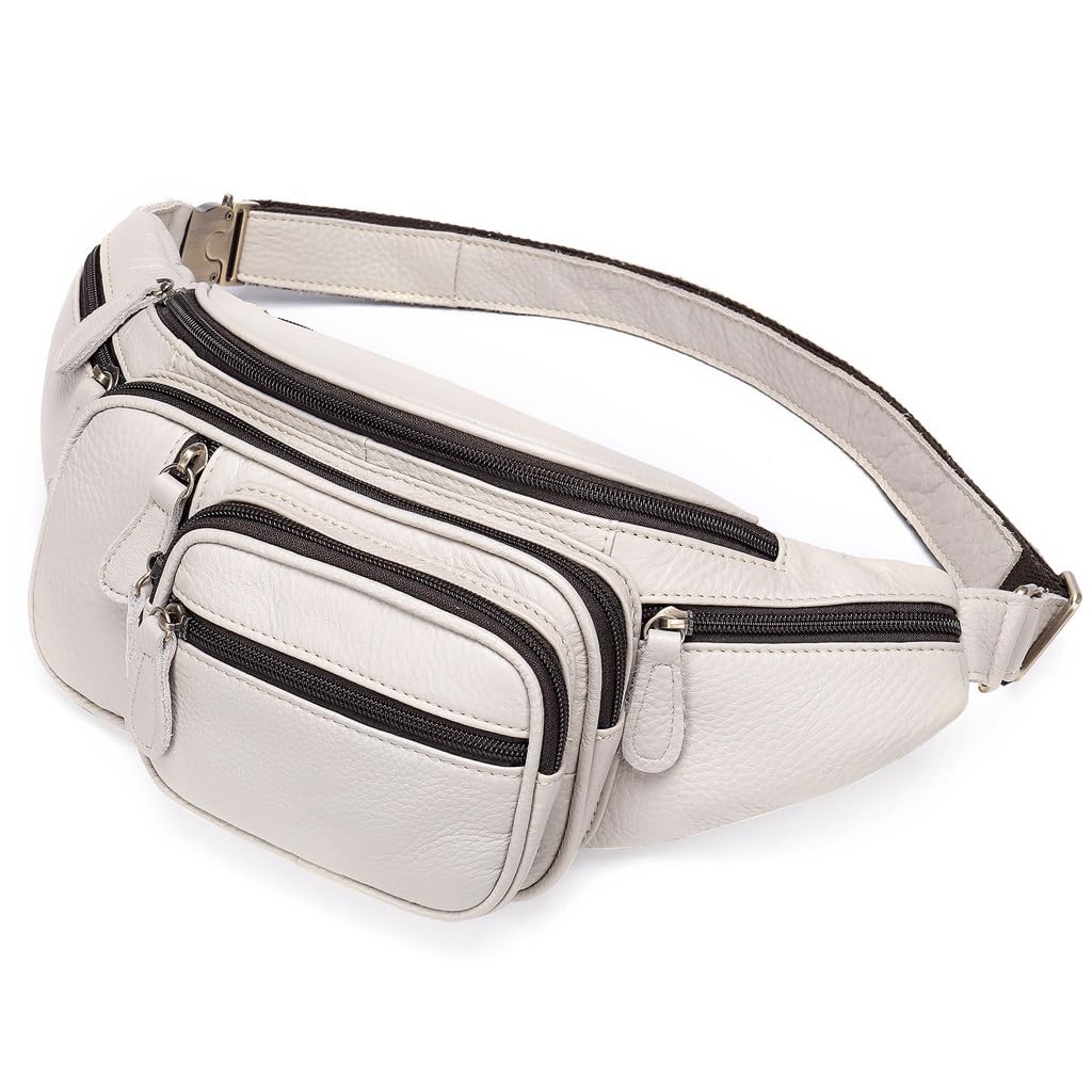 Sac de poitrine de sport blanc : sacoche de taille et bandoulière multifonctionnel