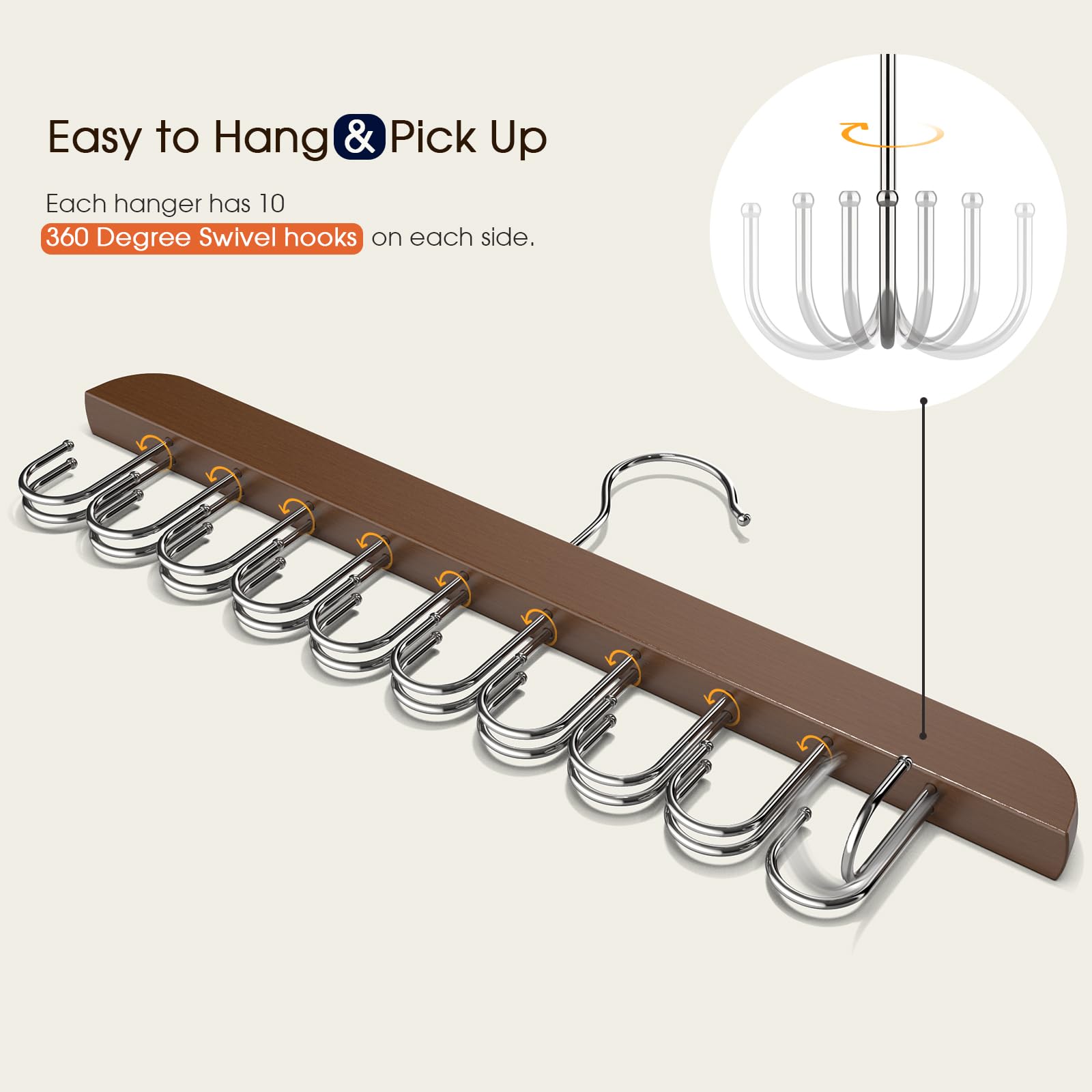 HOUSE DAY BH-Kleiderbügel – 20 Haken, Faltbar, Platzsparend Für Schrank, 2 Stück