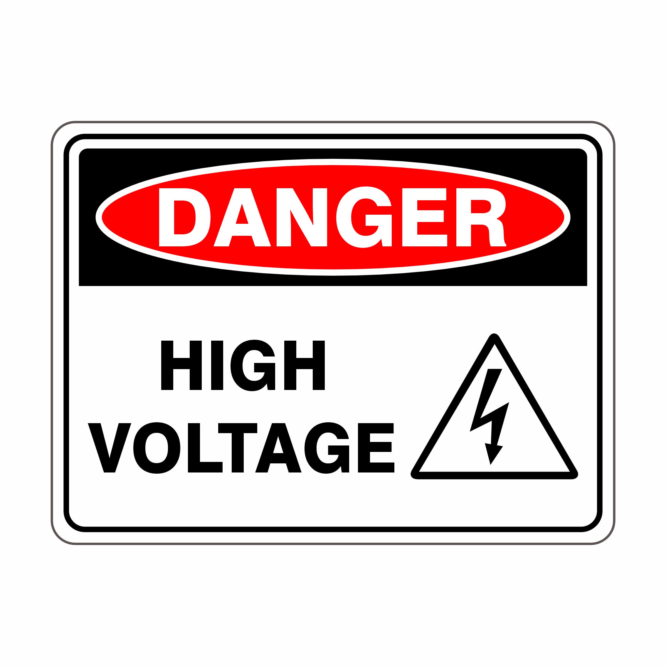 High Voltage Symbol Danger Signs Metal Tin Sign 8 x 12 inch for Industrial & Commercial Series