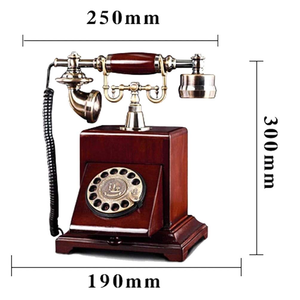 Amerykańskie antyczne staromodne telefony, lite drewno, dzwonki mechaniczne, bez użycia rąk, europejskie, wiejskie, retro, domowe, stacjonarne, biurowe, telefon stacjonarny