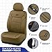 Skechers Memory Foam Car Seat Covers,Lycra Fabric Seat Covers, Car Seat Covers Front Seats Airbag Compatible, Automotive Comfort Protection for Most Cars,Trucks, SUVs(Brown)