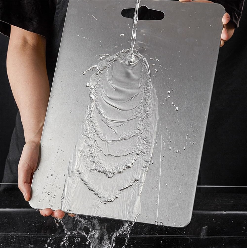Tagliere in titanio di alta qualità, 30 x 46 cm, resistente, per carne e verdure, utensile da cucina ideale per professionisti della cucina e cuochi casalinghi