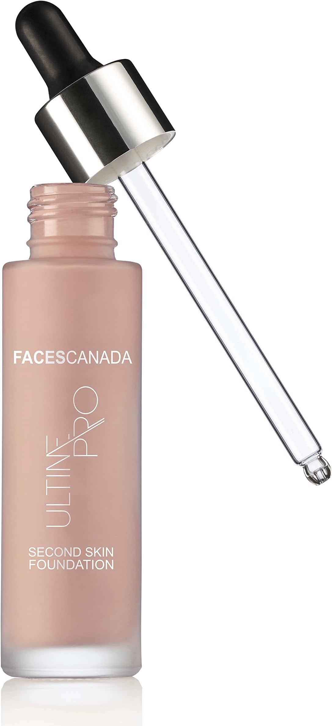 FACES CANADA Ultime Pro Second Skin Foundation - Ivory 01, 30ml | Lightweight Anti-Ageing Serum Foundation | 3X Lighter | Natural Matte Finish | Medium To High Coverage | SPF 15 | Non-Oily