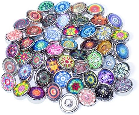 Lot De 30 Boutons Pression Aluminium & Verre 12mm - Soleebee Exotique