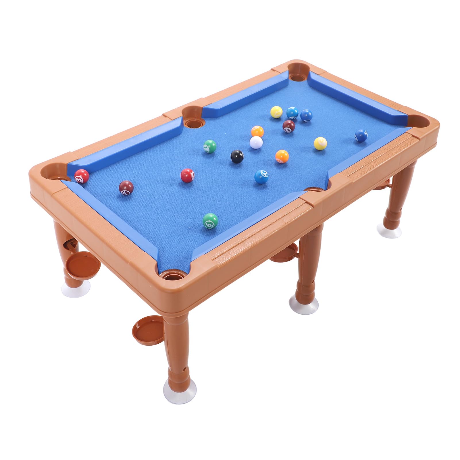Alomejor Tavolo da Biliardo Multifunzionale per Bambini, Mini Tavolo da Biliardo Portatile da 17,32x9,65 Pollici con 2 Stecche, Palline, Gesso, Spazzola, Rastrelliera Triangolare, per