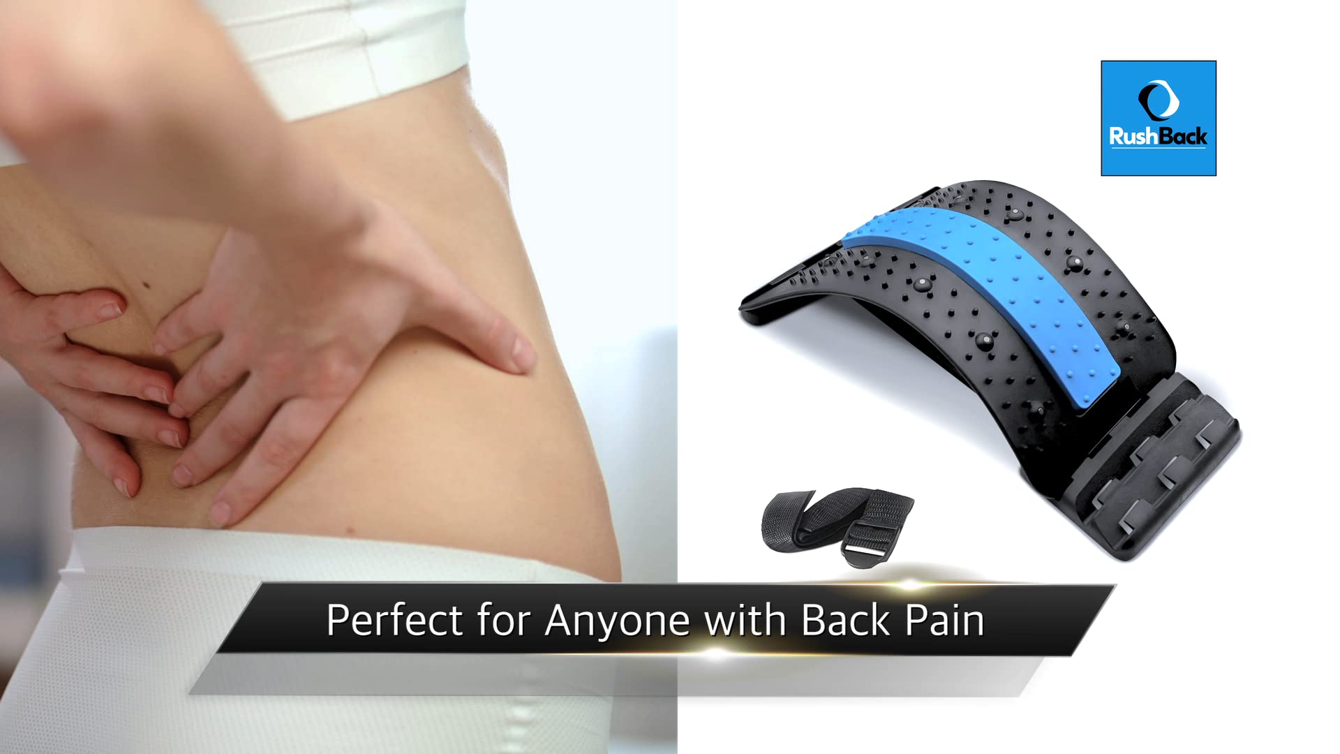Back Stretcher for Lower Back Pain Relief, MultiLevel Lumbar Support