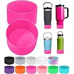 PICcircuit 2PCS for Stanley Boot, Silicone Bottom for Quencher Adventure 40oz 30oz IceFlow 20oz 30oz Bottle&for Hydroflask Tumbler 12-24oz for Stanley Cup Accessories Avoid Scratches&Noise