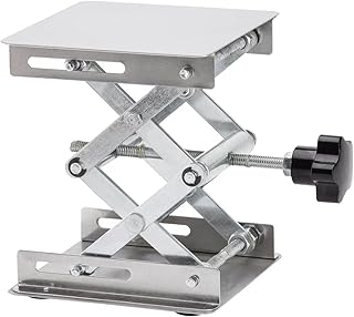 Stainless Steel Laboratory Lifting Platform, Lab Scissor Jack, Laboratory Support Lift Table Stand Rack 100x100mm Laboratory Lift Table