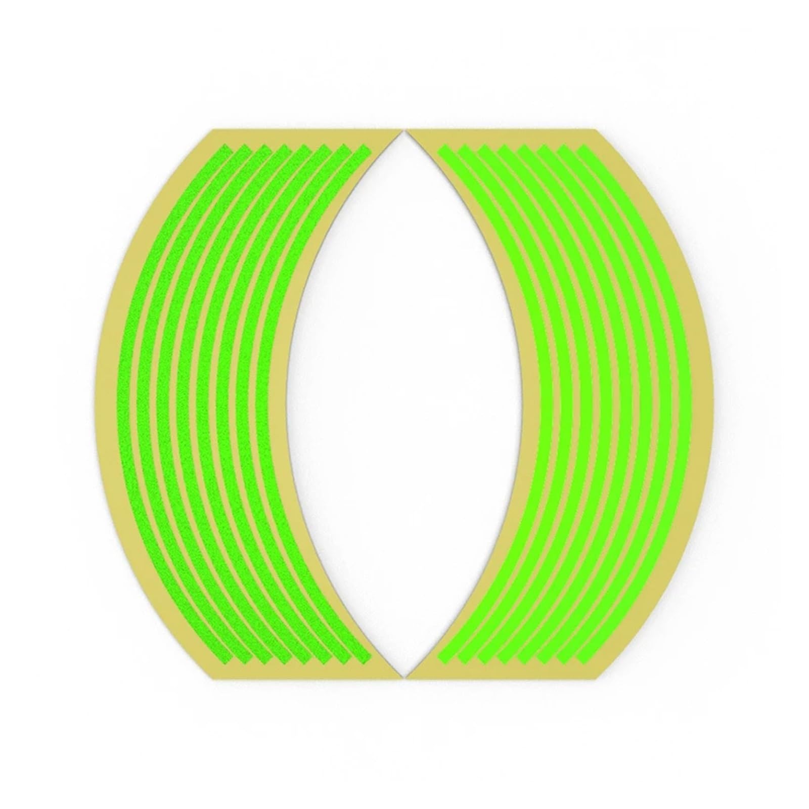 Hub Decals Rim 16Pcs 18in Motorcycle Wheel Rim Reflective Sticker Safety Bicycle Decals Motorbike Decorative Stripe Tape(Unbroken Jointing)