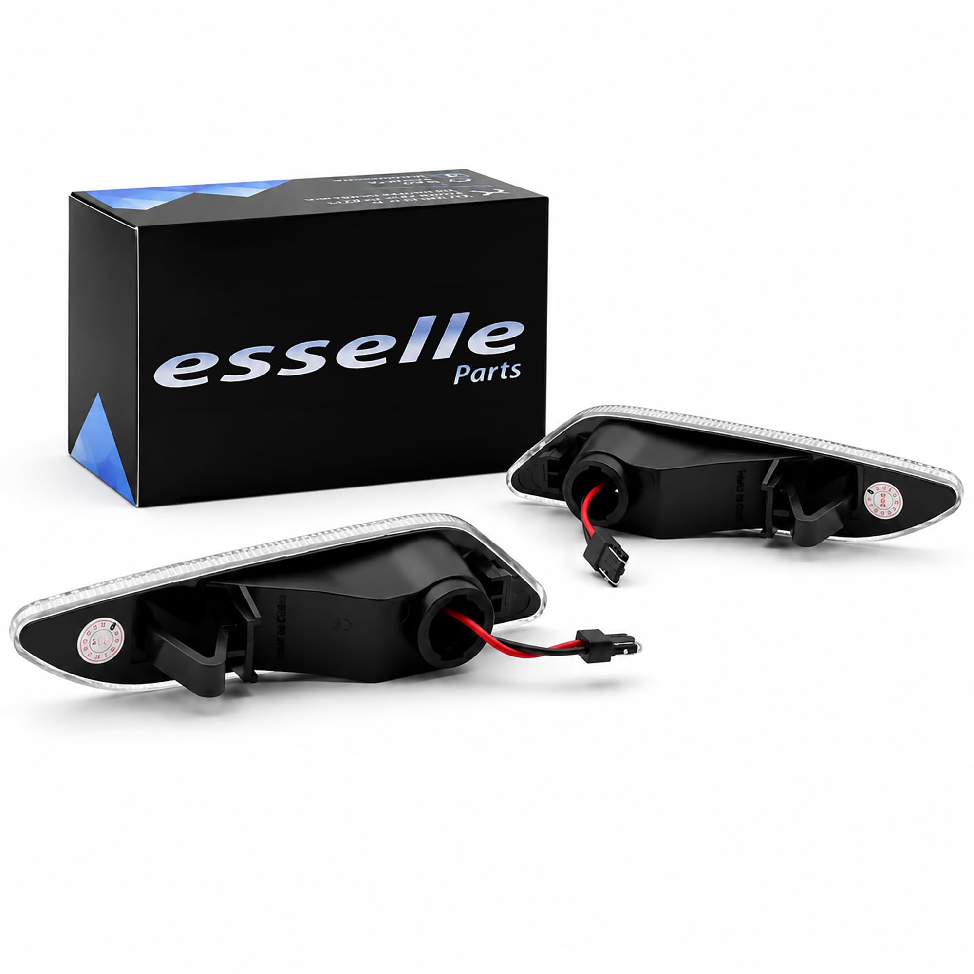 Coppia Frecce Laterali Trasparenti Progressive Dinamiche a LED per Alfa Romeo 147 Restyling, Alfa 156 , Fiat Tipo MK2, Lancia Delta MK3, Ypsilon MK2 312, Plug and Play Canbus Nessun Errore