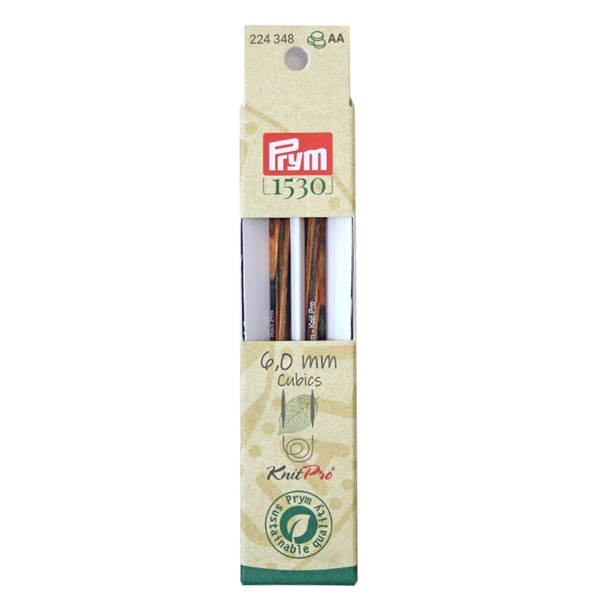 Prym CUBICS 224348 Needle Tips Natural Long 11.6 cm 6.00 mm, Multicolor, 6.0 mm