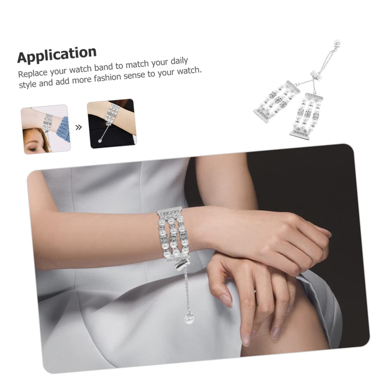 Hemobllo 4 Pièces Bracelet En Métal Décor En Métal Garniture Montre Bande Montre 4 Classique Délicate Bande Délicat Bracelet Accessoires Bijoux e Bijoux