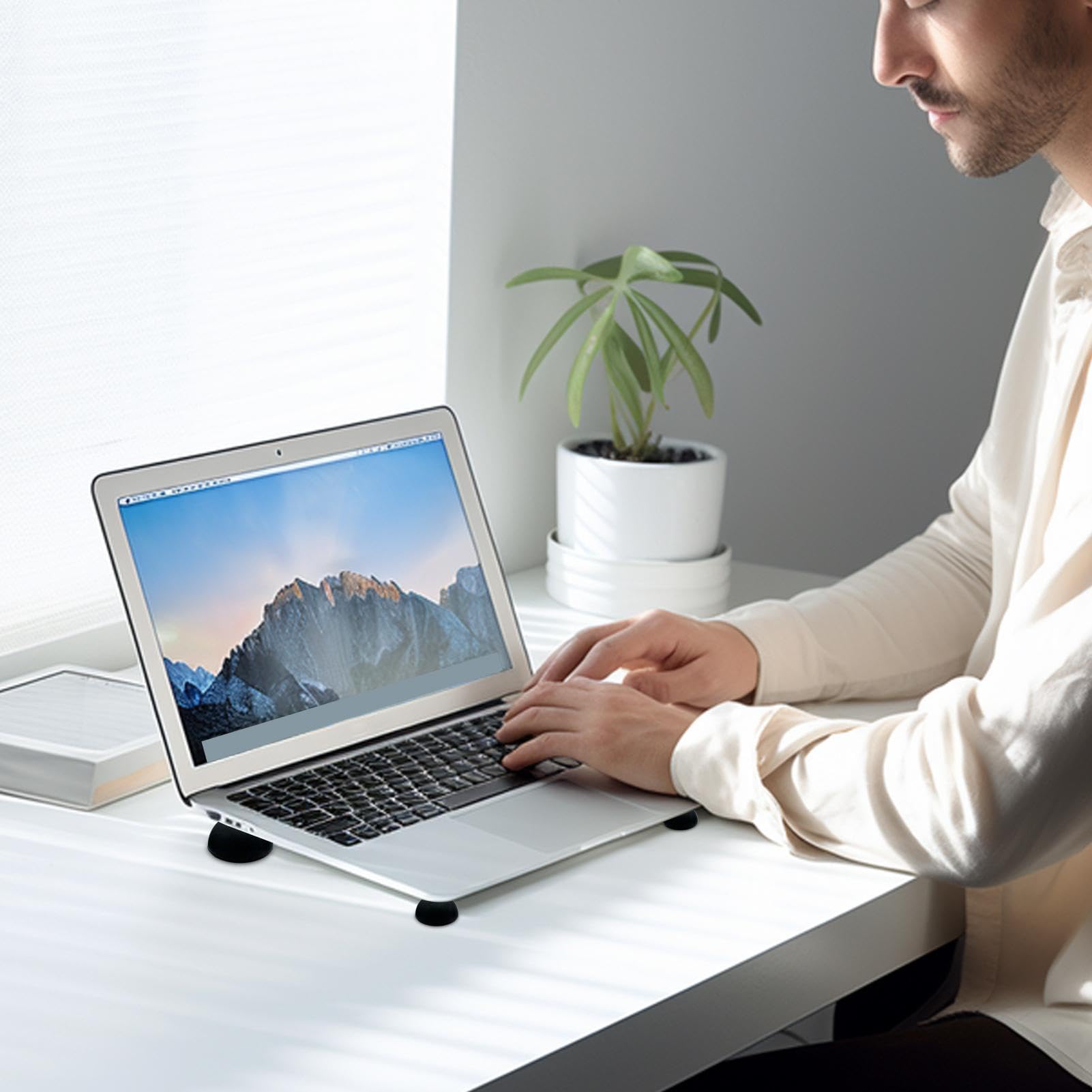 Cuscinetto in silicone per raffreddamento laptop | cuscinetto emisfero in silicone portatile,Riser multifunzionale 'emisfero antiscivolo stabile, Supporto di raffreddamento per la casa,
