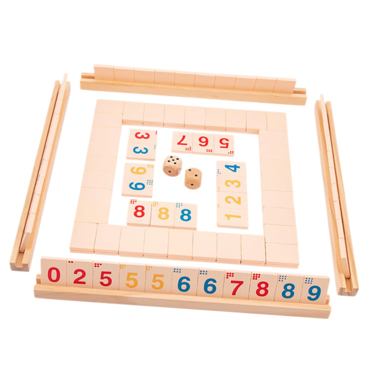 TOYANDONA Jeu de Société en Bois Fermez la Boîte Jeu de Dés Interactif et Divertissant pour Soirées en Famille ou Entre Amis Bar Club