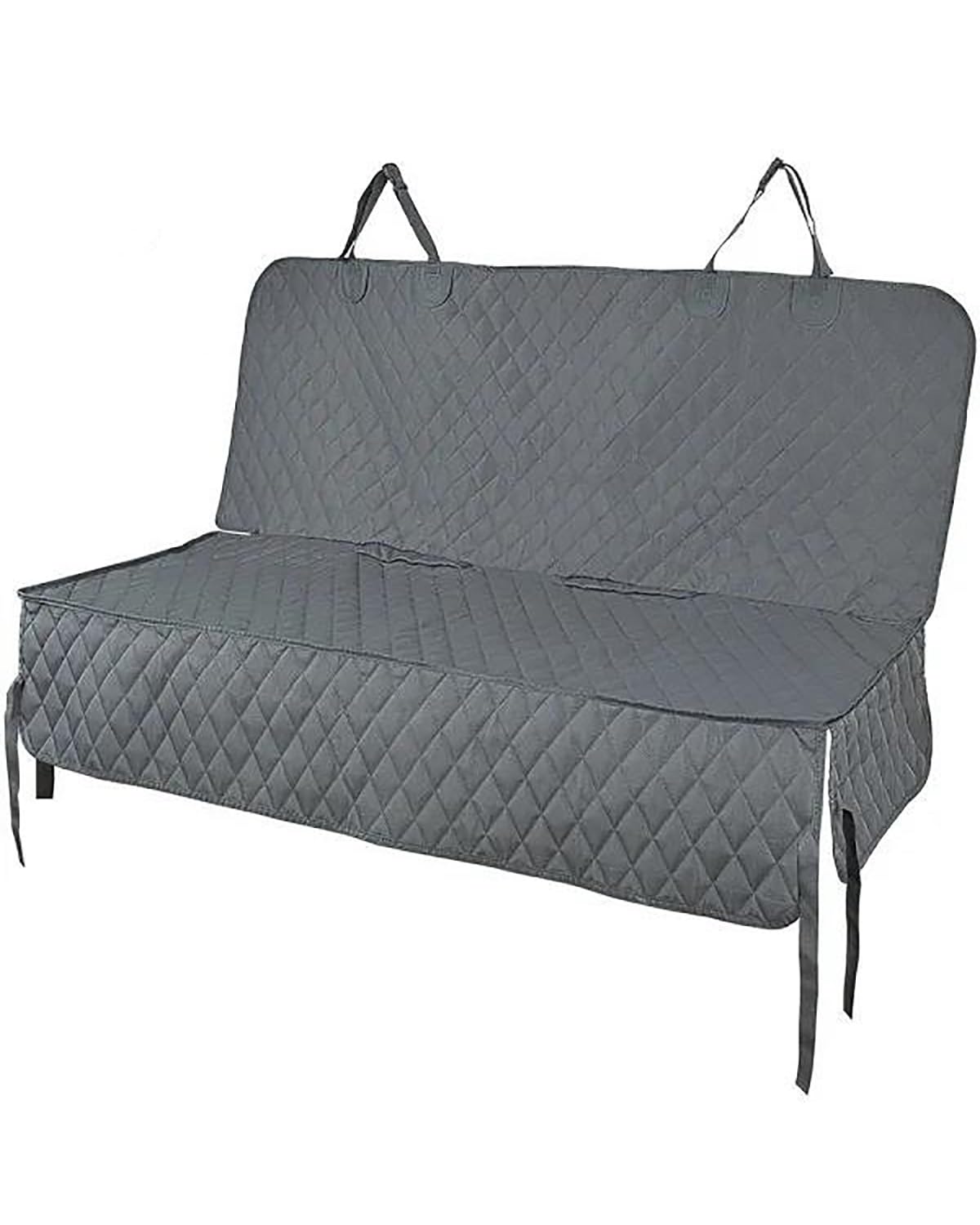 Silla Perro Coche Funda Impermeable Asiento Perro Cojín Asiento Coche Alfombrilla Trasera Coche Cojín Viaje Mascotas Cojín Perros Gatos con Reposabrazos Medio Cama Perro Coche(Grey)