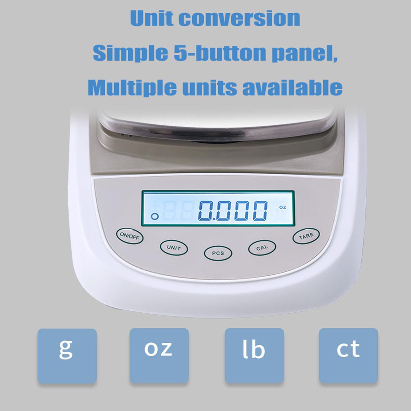 Bilancia elettronica, bilancia analitica di precisione da laboratorio, precisione 0,01 G digitale elettronica, utilizzata per la pesatura di esperimenti chimici minerali,5000g/0.01g