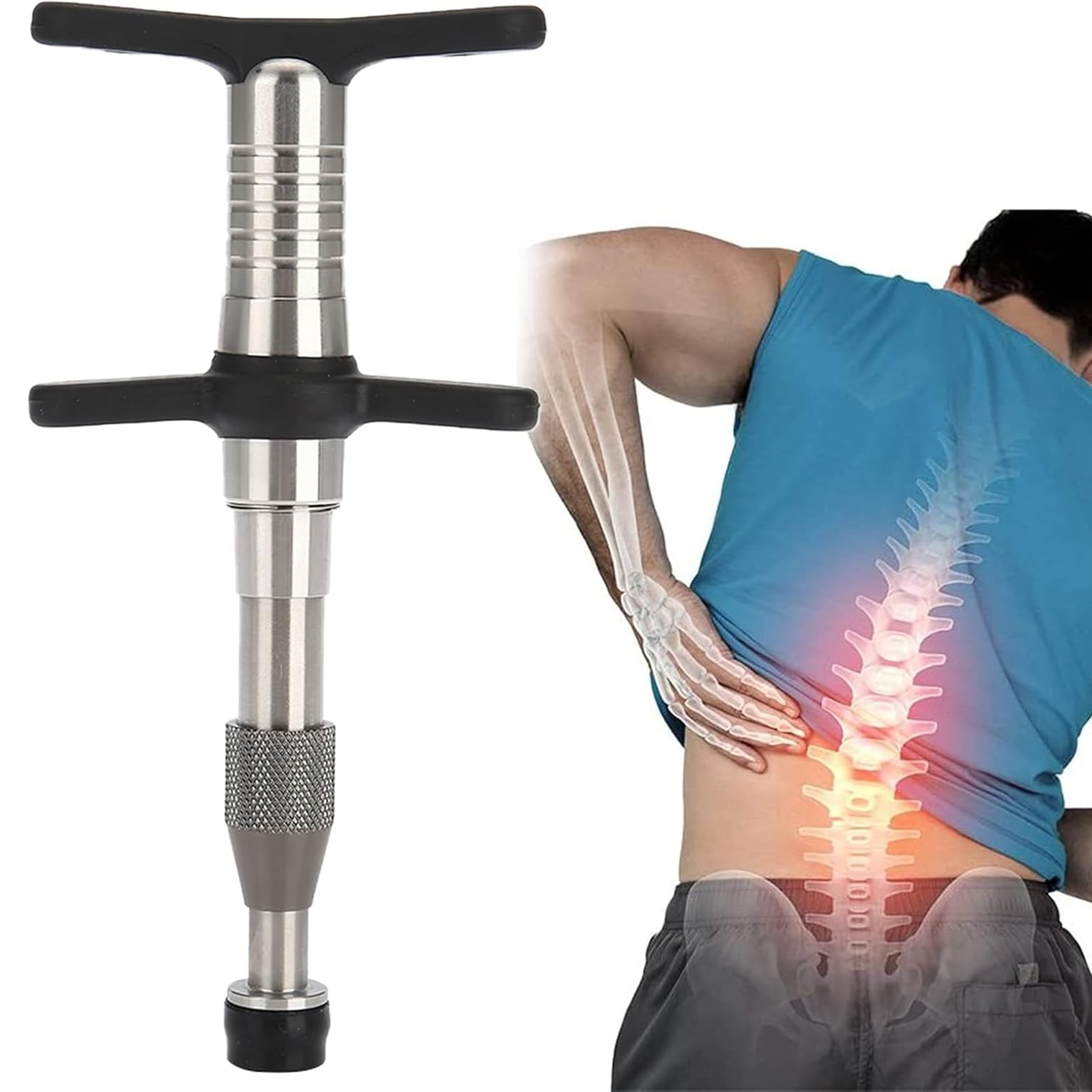 Chiropraktyka, korektor chiropraktyczny, dopasowanie siły masażu: 80-280 N, głębokie ciśnienie odciążające, do korekcji kręgosłupa i klatki piersiowej, skolioza