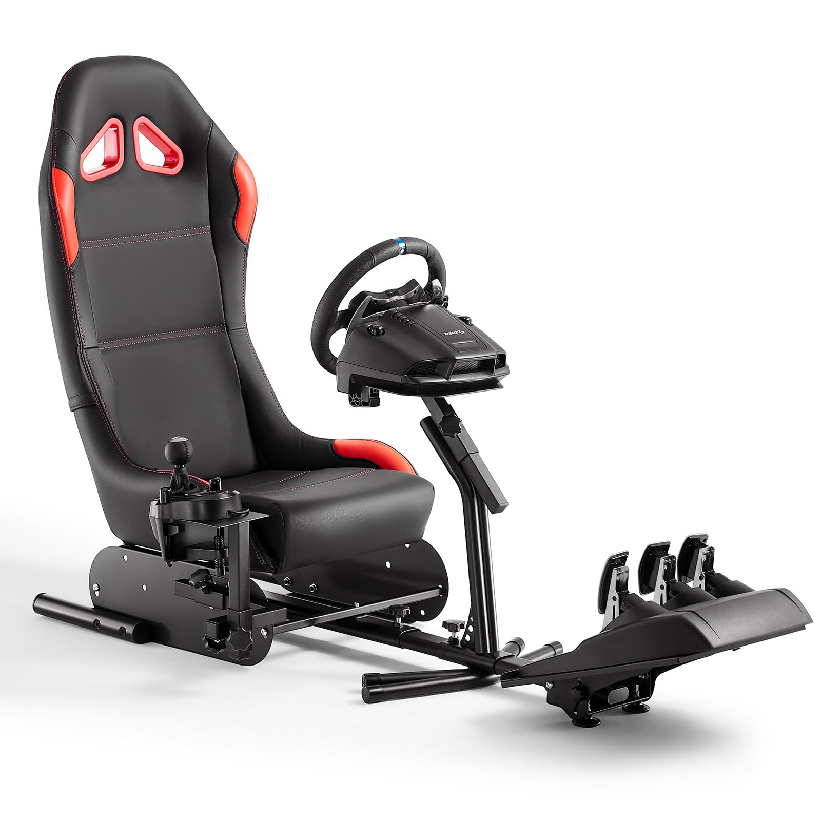DIWANGUS Lenkradständer,Racing Wheel Stand mit Sitz Gaming Chair Fahrcockpit, Racing Seat für Logitech G923 G920 G29 G27 G25 & Thrustmaster T248X T248 T300Rs TX T150 PS4 PS5