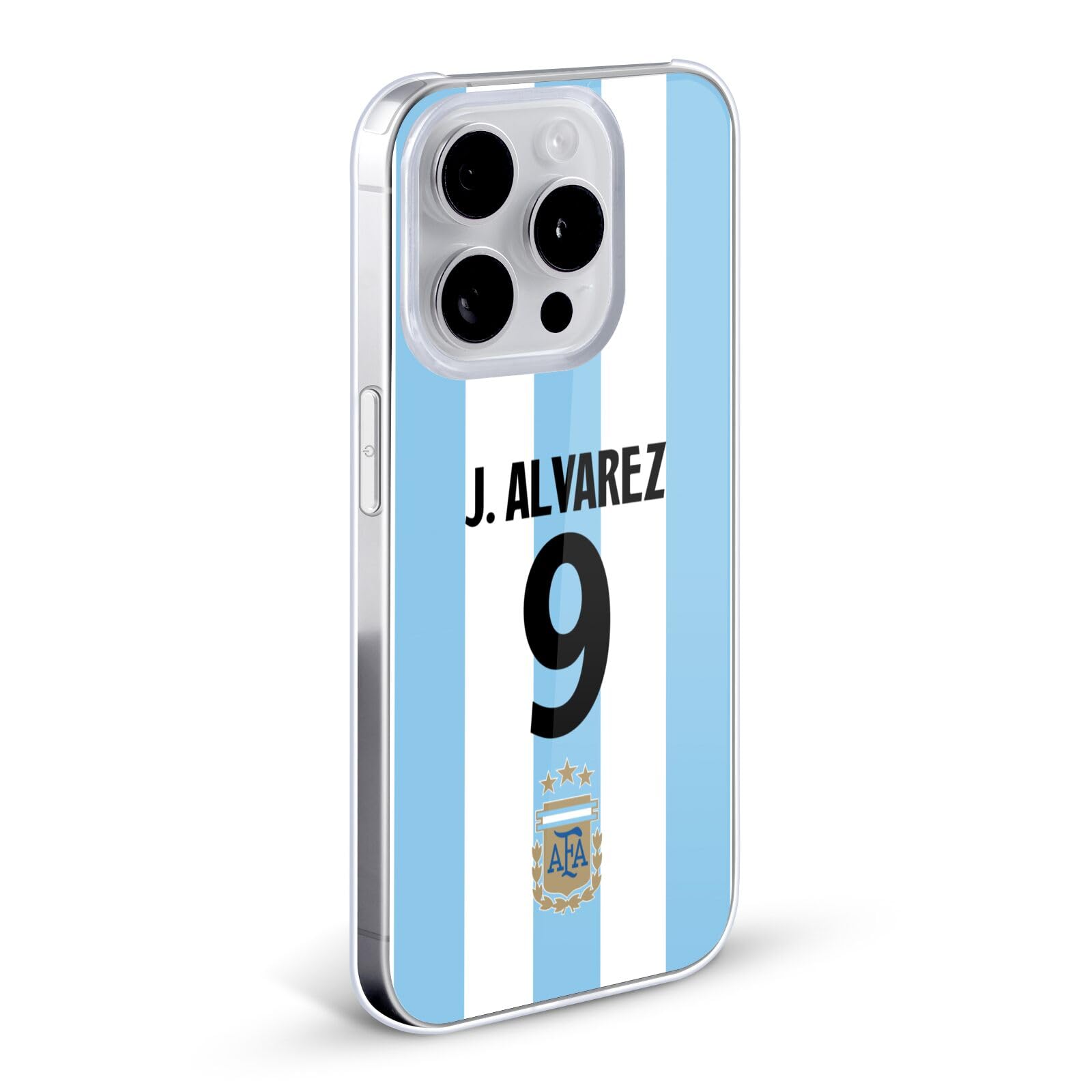 Head Case Designs Licenza Ufficiale Argentina National Football Team Julián Álvarez Divisa Casa Giocatore 2024/25 1° Gruppo Custodia Cover Compatibile con Apple iPhone 12 / iPhone 12 PRO