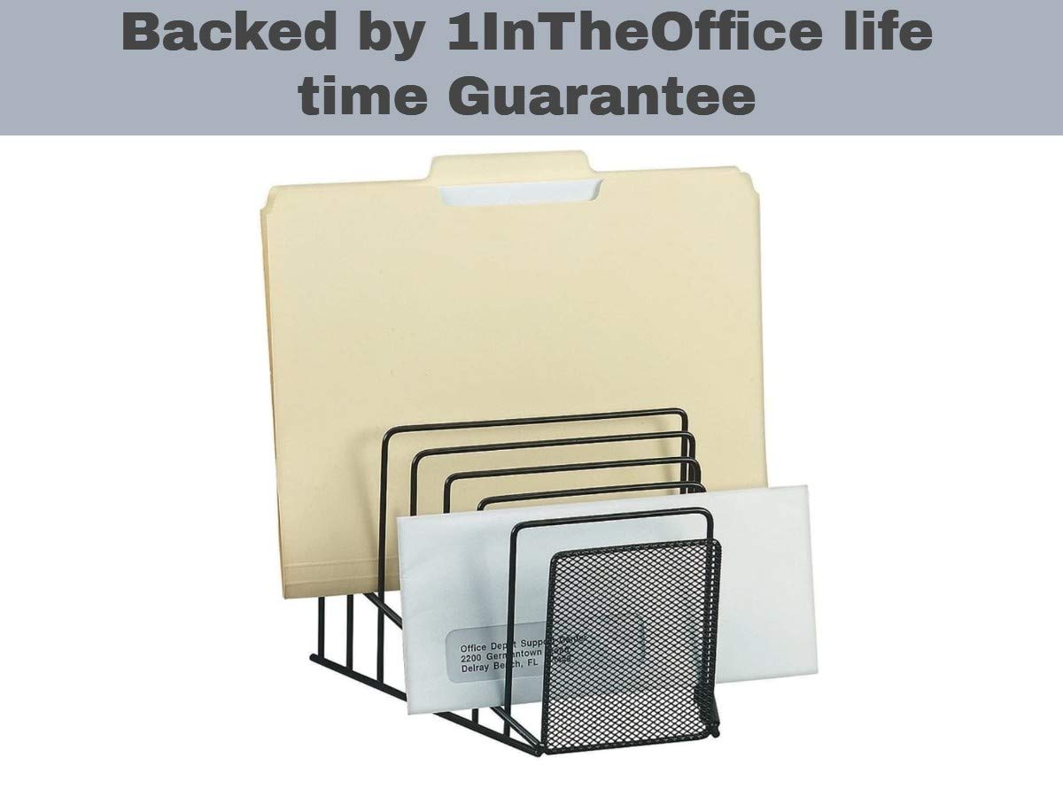 1InTheOffice - Clasificador de archivos de escritorio con inclinación, color negro