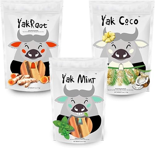 Yak Gold Original Funcional Himalayan Yak Cheese Puff Chew para perros, paquete de 3 unidades de 12 onzas, gran regalo de entrenamiento,