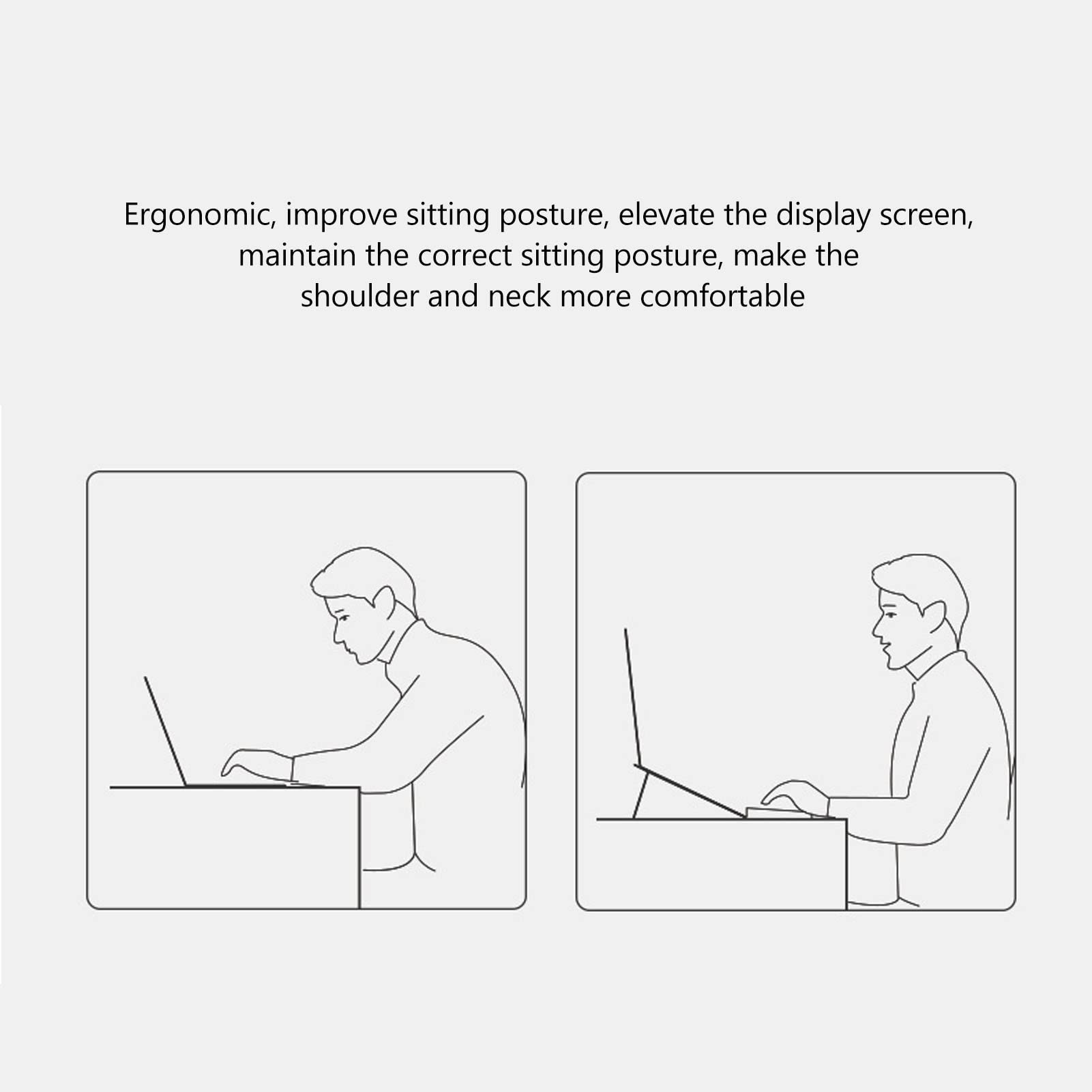 Srliya Supporto per Laptop in Alluminio, Design Ad Altezza Regolabile