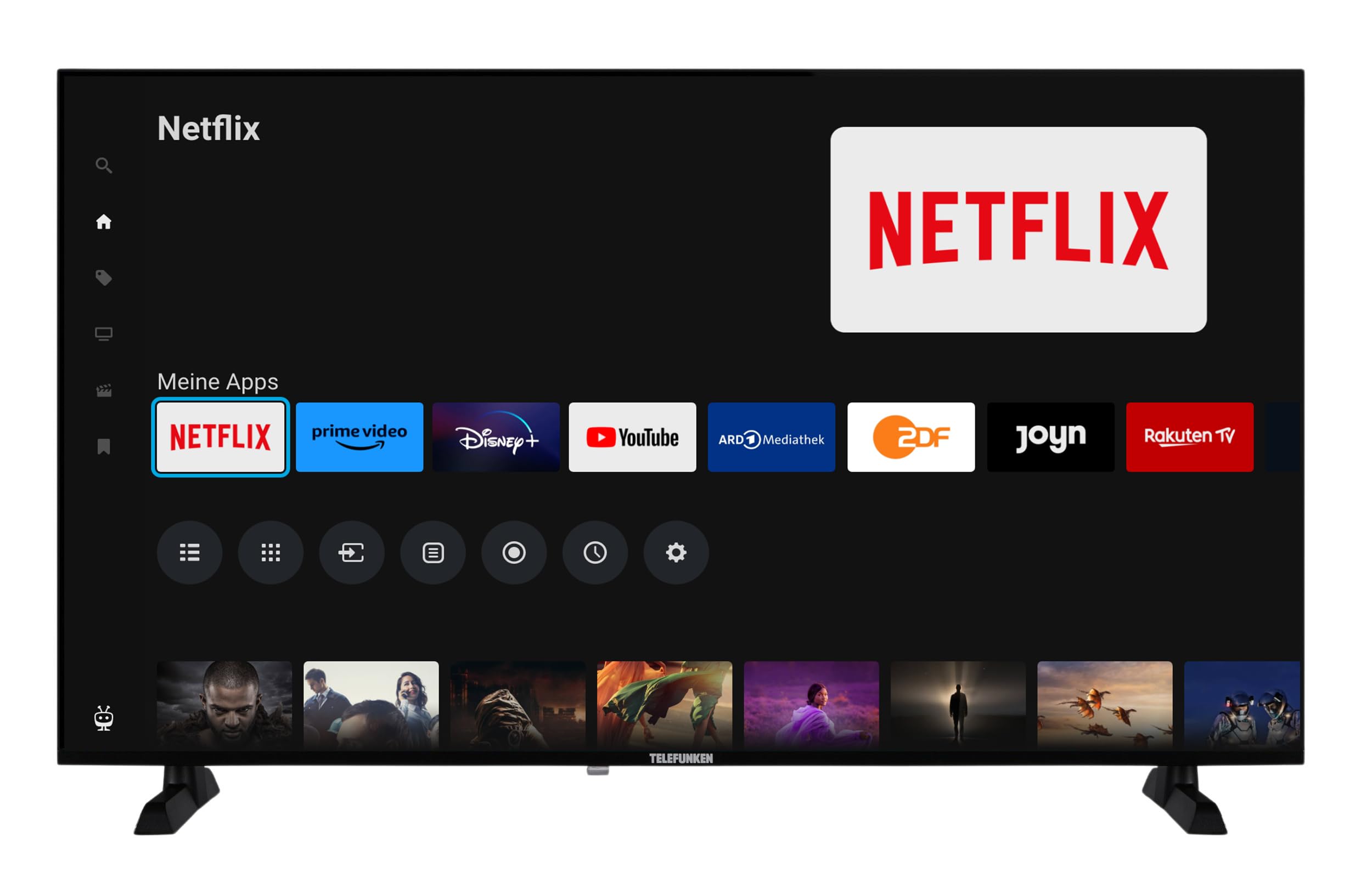 TELEFUNKEN XF40TP900S Fernseher 40 Zoll Smart TV Powered by TiVo Full HD, HDR TV mit Triple-Tuner und 6 Monate HD+ inkl., LED Fernseher (2026)