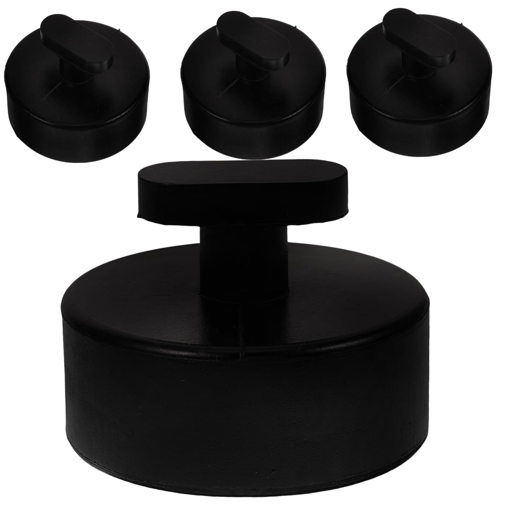NUOBESTY 4 Set Blocco Di Gomma Accessori Per Auto Cavalletti Per Cric Per Auto Pastiglie Supportare Il Cuscinetto Di Gomma Martinetto Da Pavimento Gomma Da Cancellare Nero 4 Pezzi*4