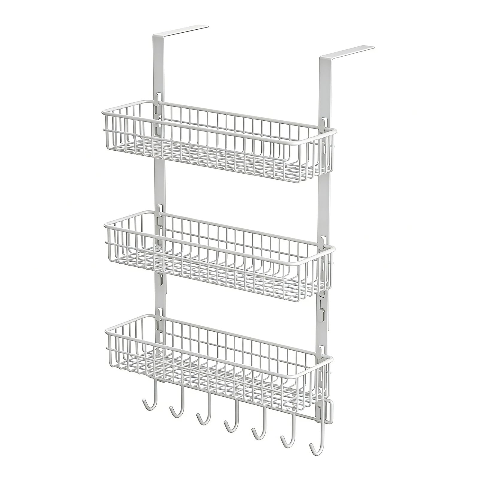 Zxfdsfdbnm Practical 3 Step Refrigerator Side Shelf Strong Metal Structure for Storing Groceries Cookware and More Sturdy Kitchen Rack