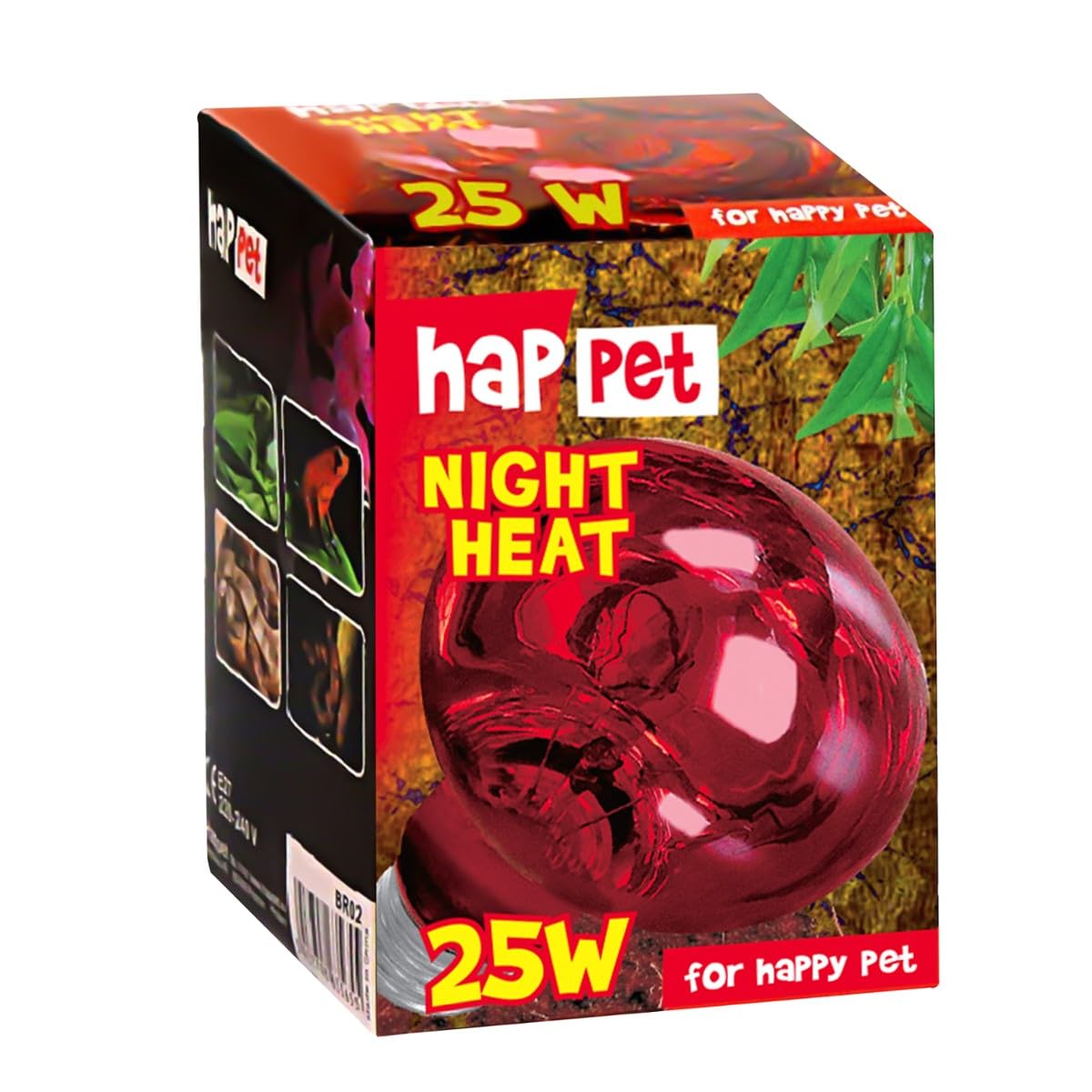 Happet Infrarot Wärmelampe 50W E27 Rotlicht Night Heat Terrarium Lampe für Reptilien, Küken & Geflügel