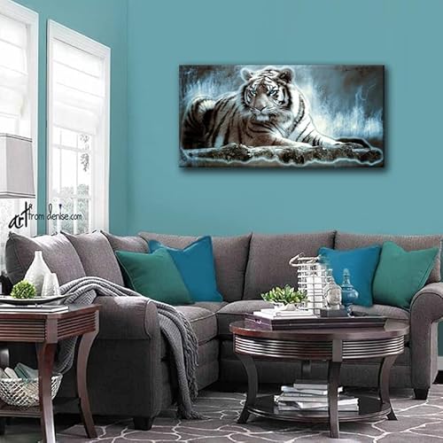 Yxbhhym Large Animals Canvas Wall Art Tiger Wall Picture Prints Poster Painting Framed Tiger Artwork For Wall Bedroom Living Room Home Decorations Office Wall Décor-20X40Inches #TOP5