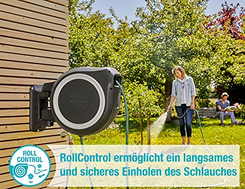 Gardena Wand-Schlauchbox RollUp XL (weiß) 35 m: flexible Bewässerung für große Gärten, Schwenkbare Schlauchbox, inkl. 35 m Gardena Qualitätsschlauch und Montagehilfe (18632-20) - Image 6