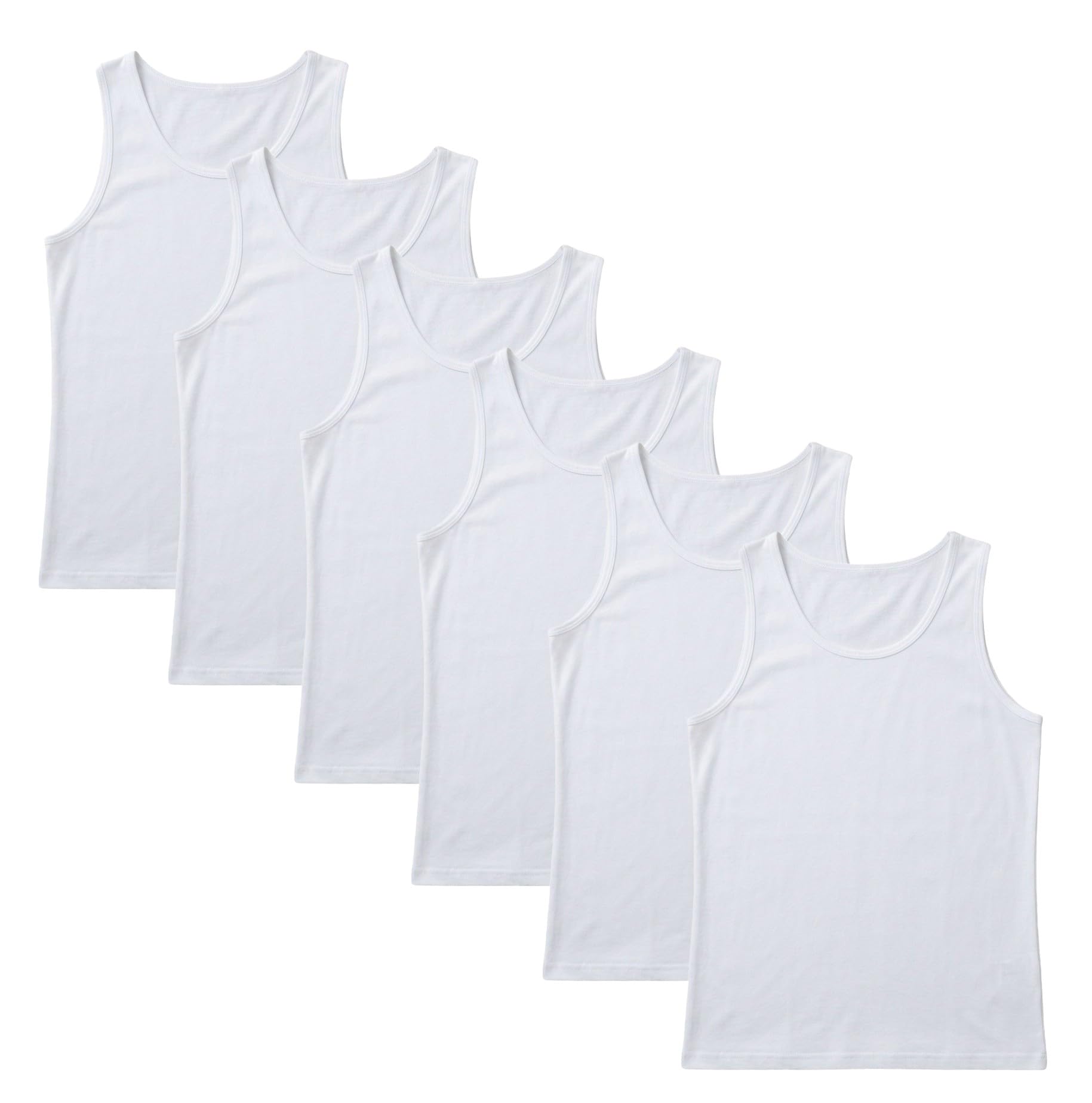 Back to School 6 Pack Kids Boys Girls 100% Cotton Warm Vests/Available in Ages 2 up to 13 Years